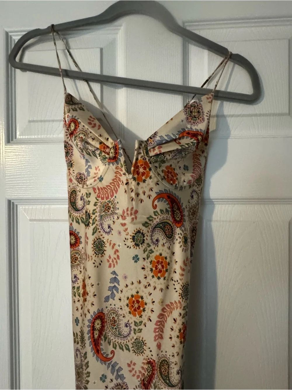 Vici Cream Paisley Maxi Dress with Multicolor Floral Print - Picture 1 of 4